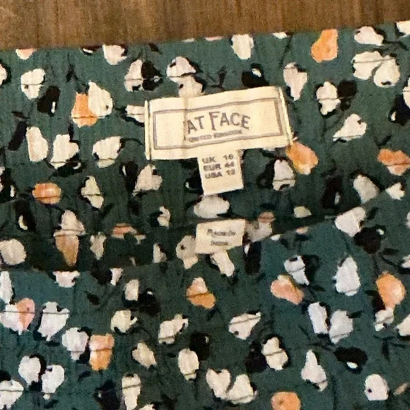 Fat Face Women's 12 Teal Floral Maxi Midi Skirt Cottagecore Fairy Coquette - Picture 12 of 12